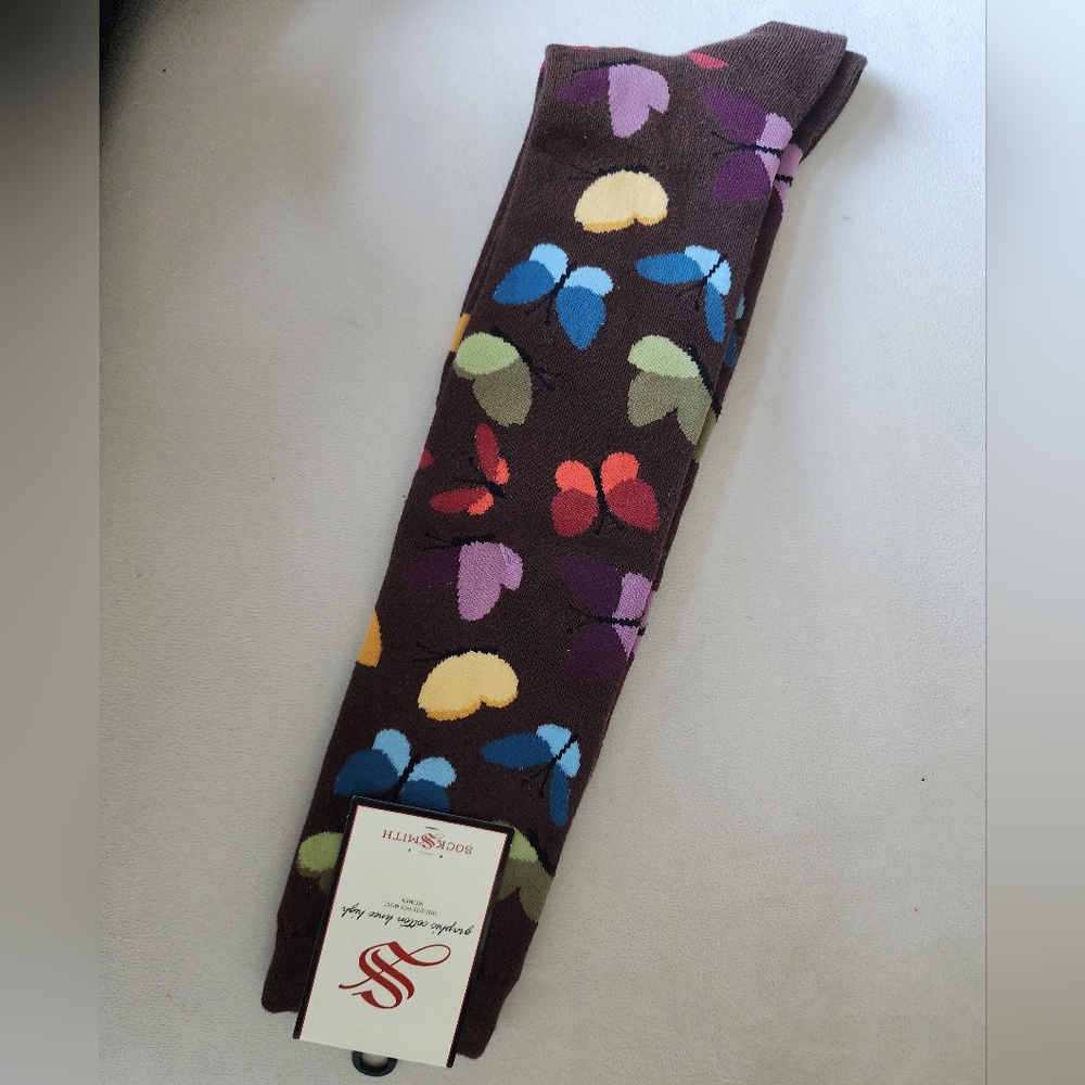 Brown Colorful Patterned Socks
